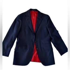 Navy SuitSupply pure wool, Regular cut Men’s suit for prom, wedding party,Formal